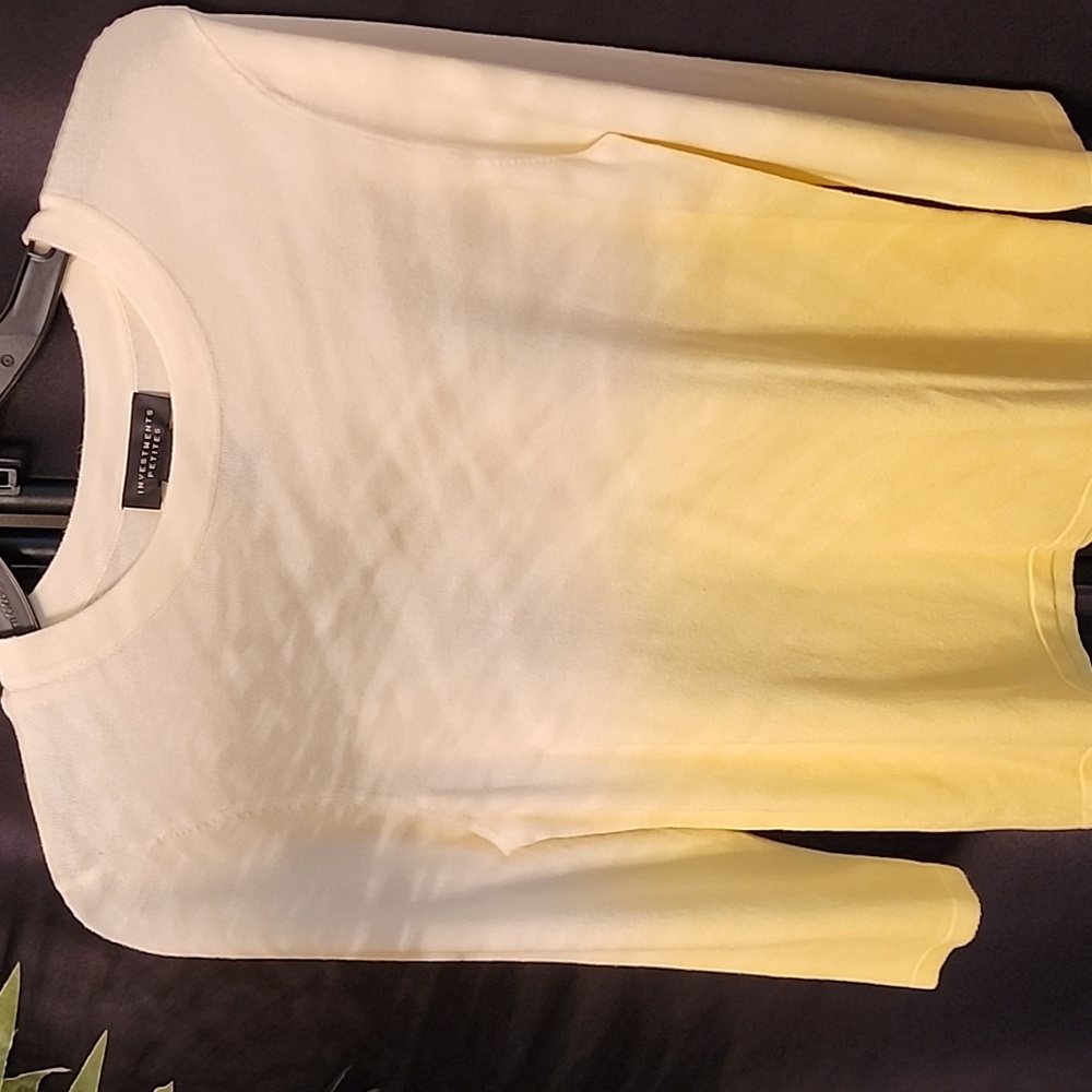 Investments Cream Knit Top